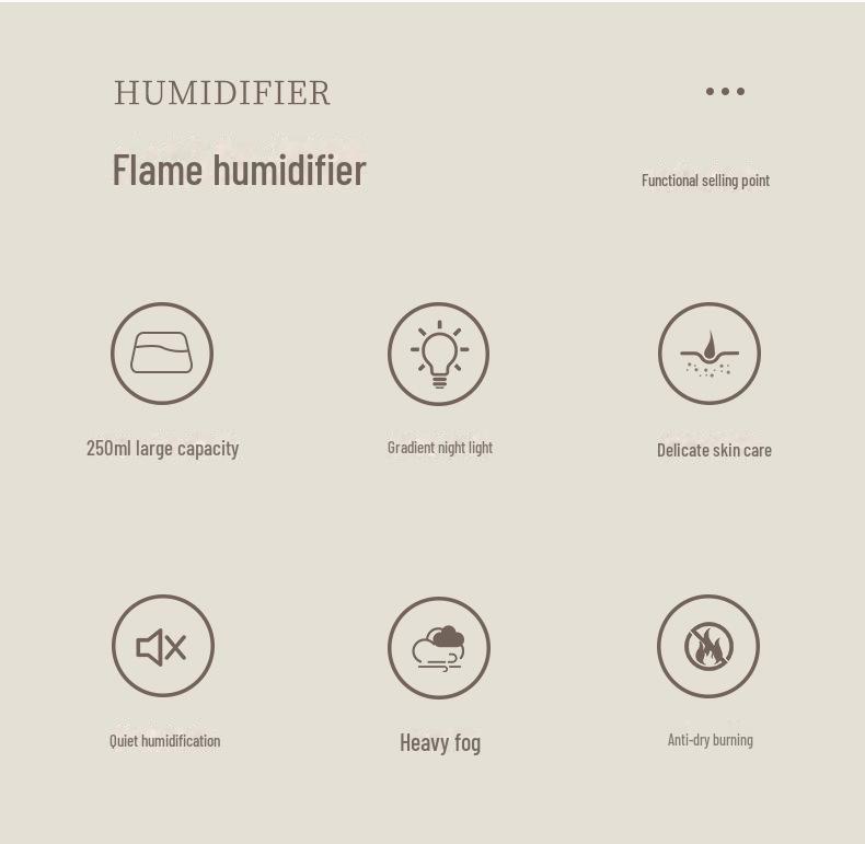 Увлажнитель воздуха USB Flame 2023: Большой аппарат для ароматерапии с распылителем для дома и спальни