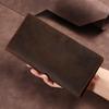 Men's Vintage Crazy Horse Leather Trifold Wallet - Genuine Leather, Multifunctional Business Clutch