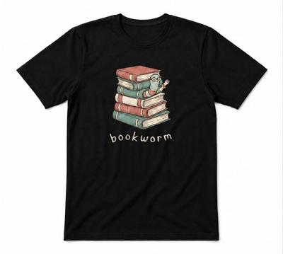 Bookworm Cute Book Lovers Bookish Gifts Unisex Black T-shirt