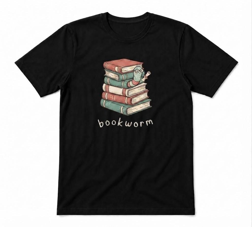 Bookworm Cute Book Lovers Bookish Gifts Unisex Black unisex T-Shirt