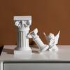 Римская колонна, подсвечник, ангел, украшение, скульптура из смолы, витрина, модель дома, мини-реквизит для фотосъемки, мягкие украшения
