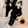 Winter Girls Tracksuit Autumn Toddler Teenager Clothes Tiger Velvet Jacket + Hoodie + Pant Children Kids Three-piece Set 8 -12 Year