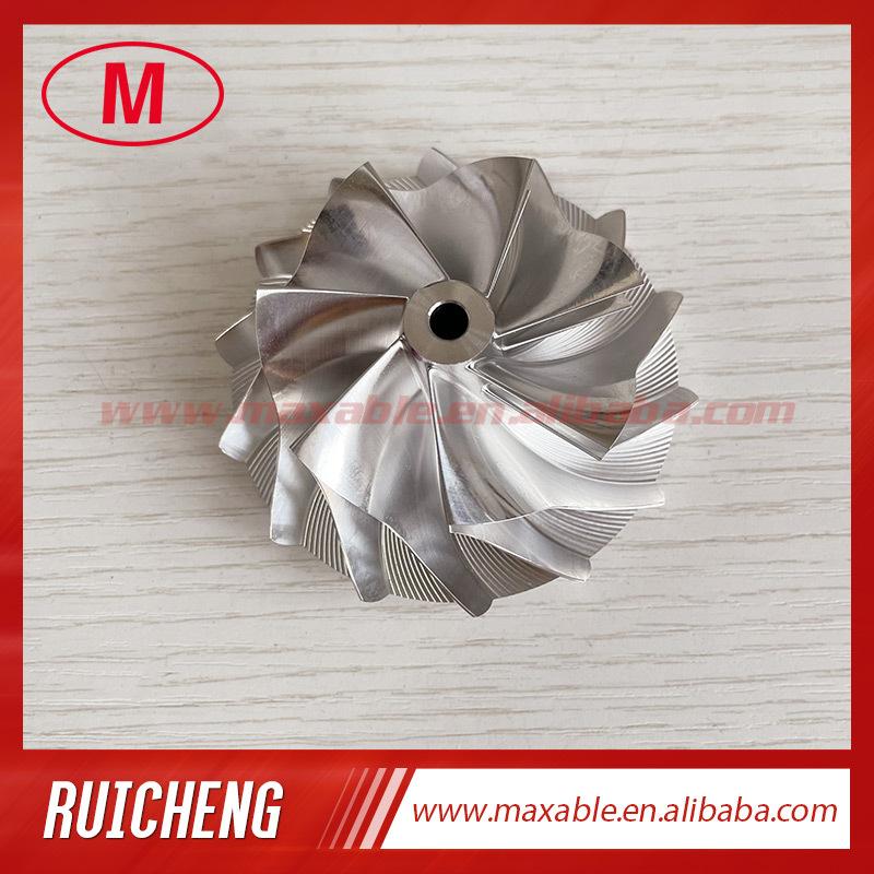 GT15-25 53.20/70.98mm 7+7 blades high performance aluminum 2618/milling/billet compressor wheel