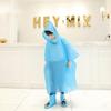 Children Boy Girl Rainwear Waterproof Hooded Rain Coat Outwear Poncho Raincoat Cover Up for Kids 100 To 160cm Height
