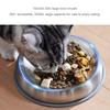 Stainless Steel + Silicone Pet Bowl Shallow Mouth Corrugation Groove Cat Dog Food Basin Non-Slip Base Not Black Chin