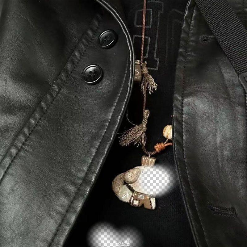 "Puppy Barista" cute puppy versatile necklace sweater chain with a sophisticated design, niche accessory, new for women