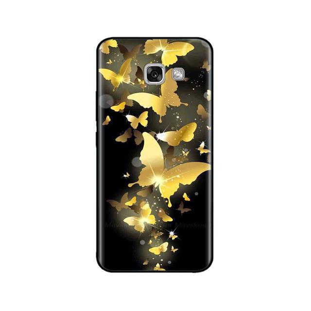 For Samsung Galaxy A3 2017 Case Silicon Soft Black Case For Samsung A7 A5 A3 2017 Case Cute Printed Tpu Bumper Phone Cover