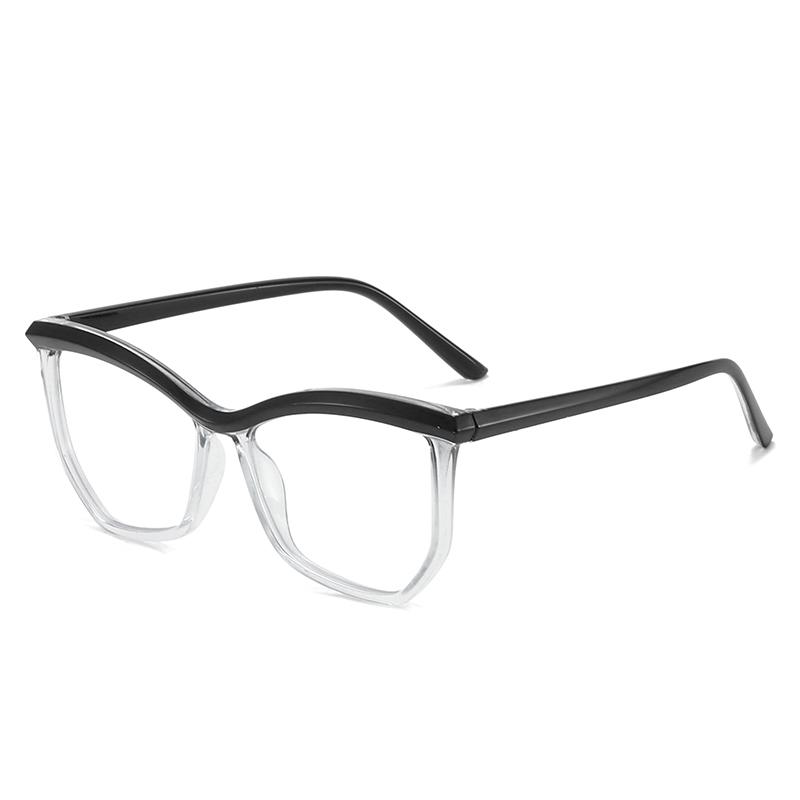 2 ШТ. Черная оправа для компьютерных очков Женская Мужская Защита от синего света Квадратные очки Блокирующие очки Оптические очки Очки Кошачий глаз