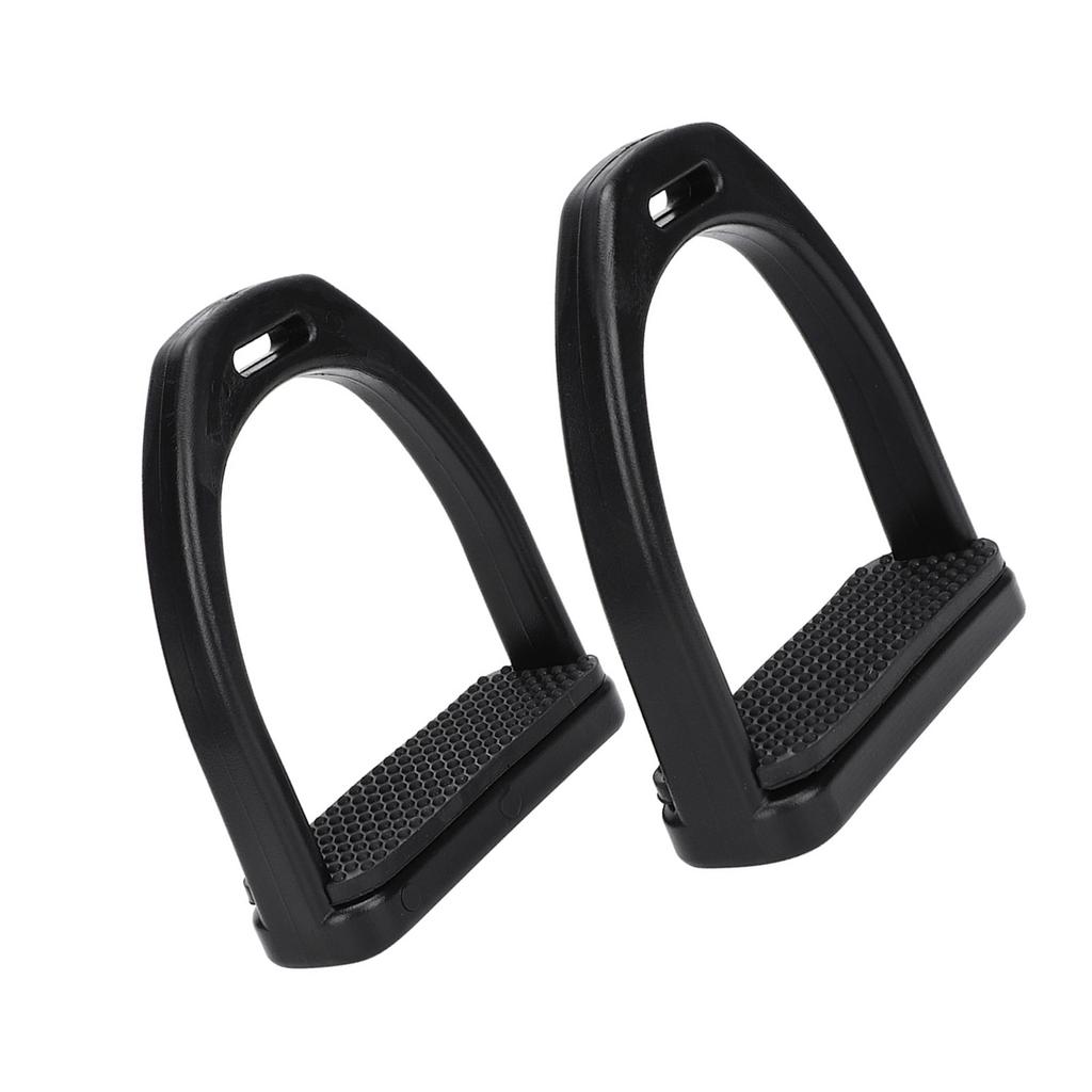 2 Pcs High Strength Plastics Stirrups with Black Non-slip Rubber Pad Horse Tool Accessories(large )