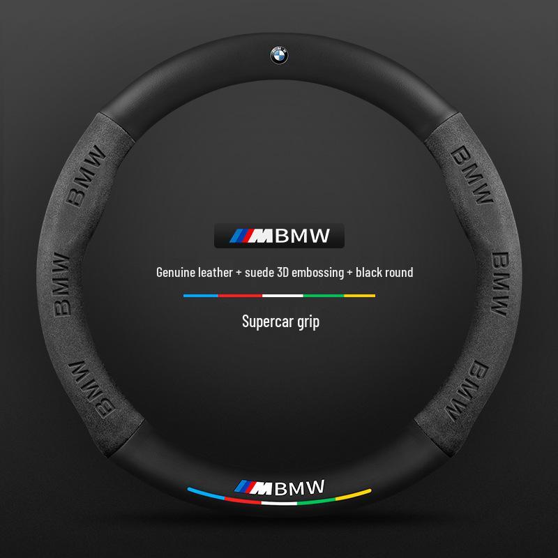 BMW X3 Steering Wheel Cover 2008-2025, Ultra-Thin Carbon Fiber Suede for All Drivers