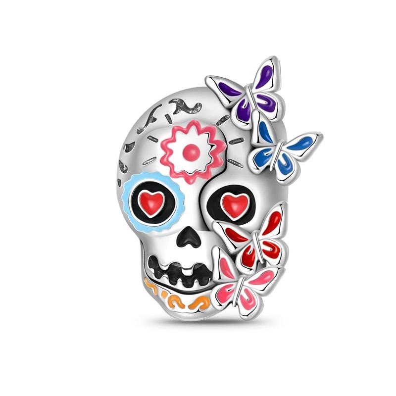 Halloween Series Skullhead Butterfly Bead Component Pendant Bead Component High Quality Fine Jewelry Bead Components Designed For Authentic Original