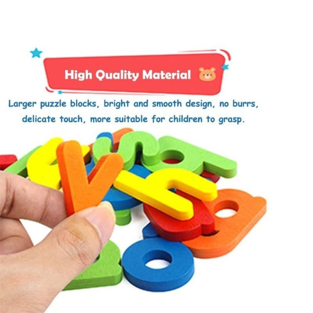 Letter Matching Wooden Spelling Game English Jigsaw Letter Puzzles Early Childhood