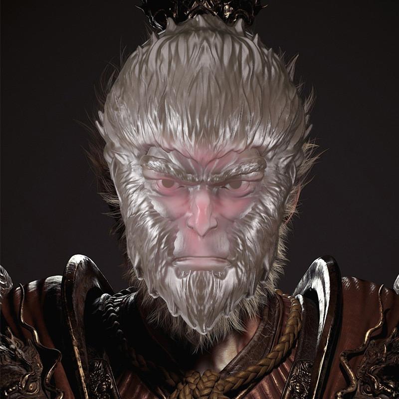 Black Myth Wukong Mask Hilarious Monkey Headpiece For Halloween And Cosplay Fun