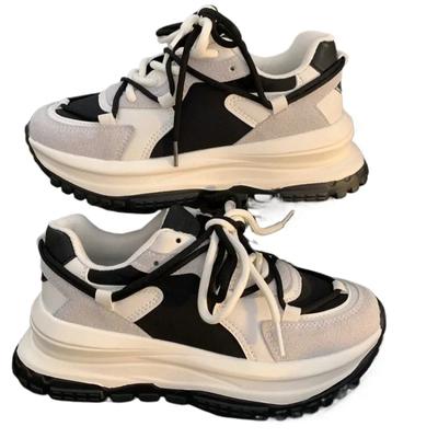 Мода 2024 года, разноцветная модная женская спортивная обувь, универсальные кроссовки на толстой плоской платформе, повседневная женская обувь для бега на открытом воздухе