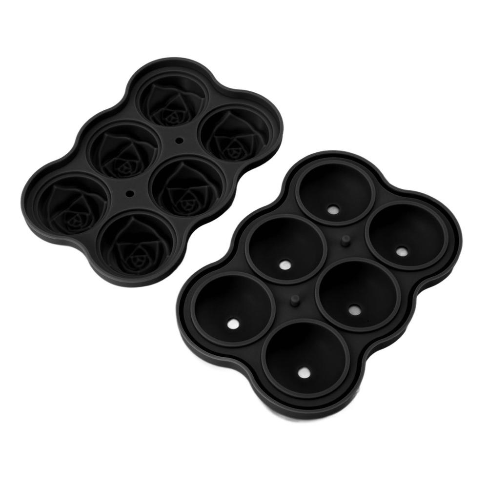 With Lid Silicone Ice Cube Mold Easy Release Ice Making Accessory Rose Ice Cube Tray Party