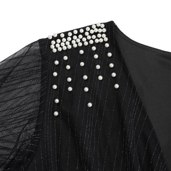 Женское платье больших размеров с V-образным вырезом, коротким рукавом, эластичным поясом и струящимся подолом, однотонное повседневное вечернее платье средней длины