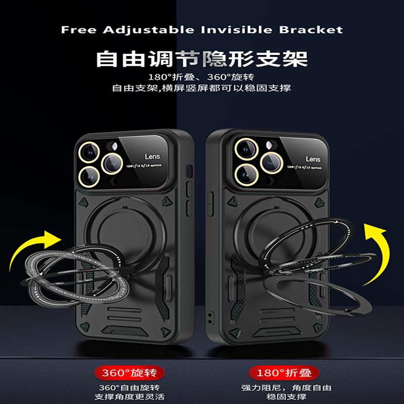 Матовый чехол Armor для iPhone 11 12 13 14 15 16 17 Pro Max 16 Pro Крышка Кольцо Магнитная Подставка Держатель Ударопрочный Чехол Coque Fundas