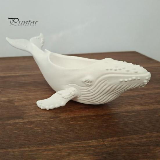 Полая коробка-кит, с желобом, 3D-печатная, в морском стиле, для украшения стола, для ювелирных изделий и мелких предметов
