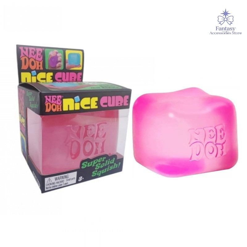 Schylling Needoh Nice Cube Светящаяся сенсорная игрушка с очень прочной упругостью - Светится в темноте и всегда возвращается к своей квадратной форме