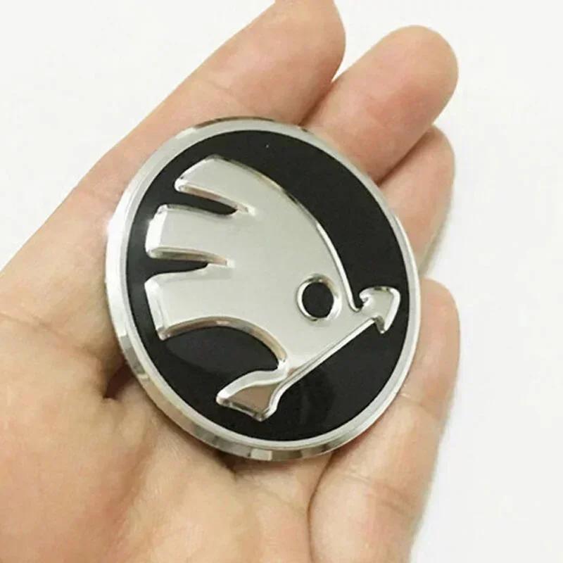 2025 New 42mm Car Interior for SKODA Kodiaq Yeti Rapid Spaceback Fabia 1 2 Karoq Octavia A5 RS Superb Steering Wheel Emblem Stic