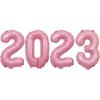 2023 2023 канун Нового года, праздничные принадлежности, украшение для выпускного (Светло-Розовый, 40,64 см.) Конфетно-розовый цифровой воздушный шар