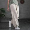 Bloomers Cotton Linen Casual Elastic High Waist Loose Women's Pants Korean Fashion Wide Leg Ankle-Length Pants for Women
