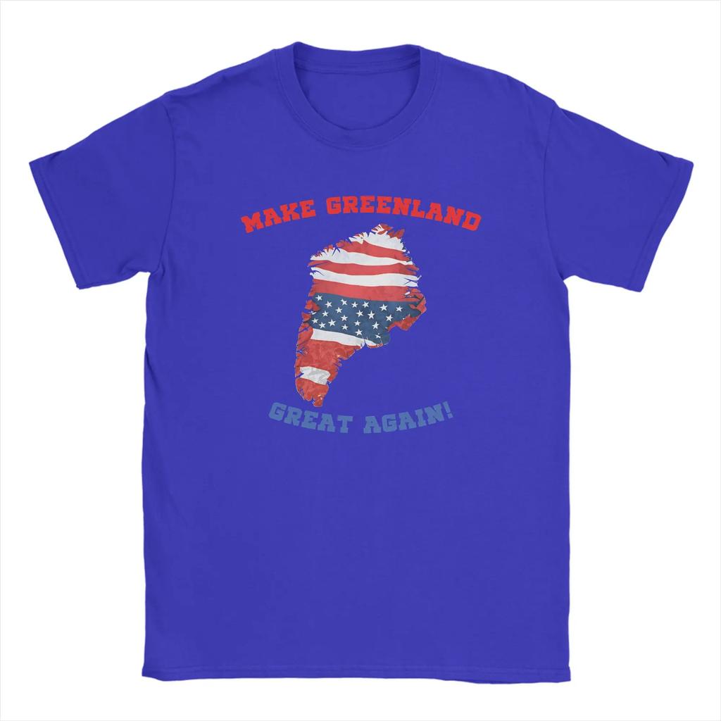 Make Greenland Great Again T Shirt Hip Hop Tshirts Male 100 Cotton Oneck Oversize Clothing Short Sleeves Aesthetic Tops