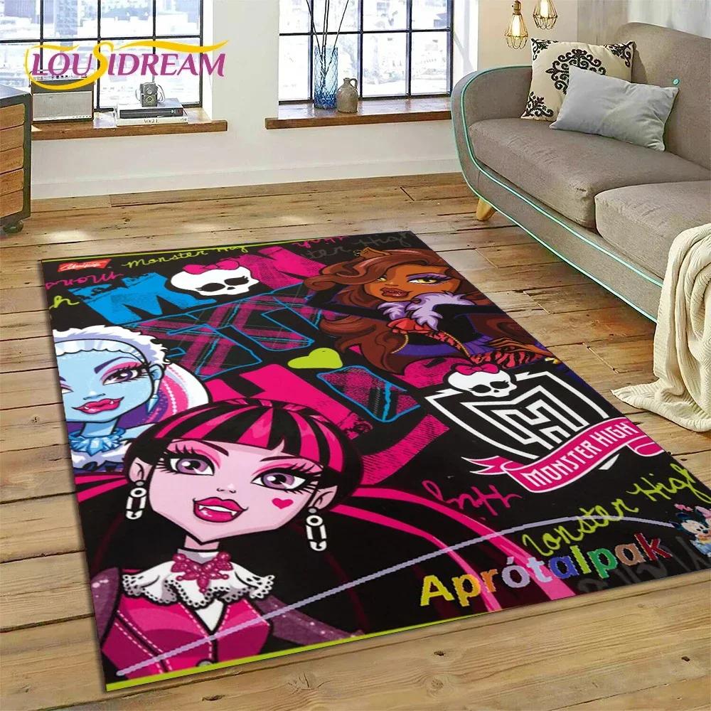 Мультяшный ковер-дорожка Monster High Draculaura Вампир для спальни, гостиной, дома, украшение для дивана, детский игровой большой декоративный коврик для пола