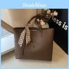 Decoration Ribbon Single Shoulder Underarm Bag Solid Color Handbag Women Fashion