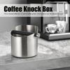 Stainless Steel Coffee Grounds Bucket Rubber Base Stainless Steel Knock Box  Espresso Making