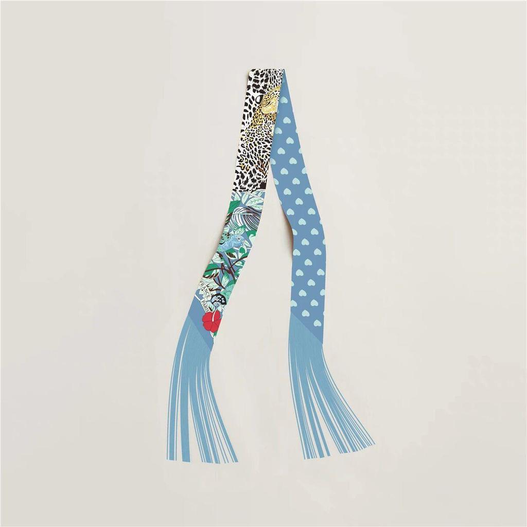 Женский твиловый шелковый галстук-лента в корейском стиле: Универсальный аксессуар-шарф и сумка