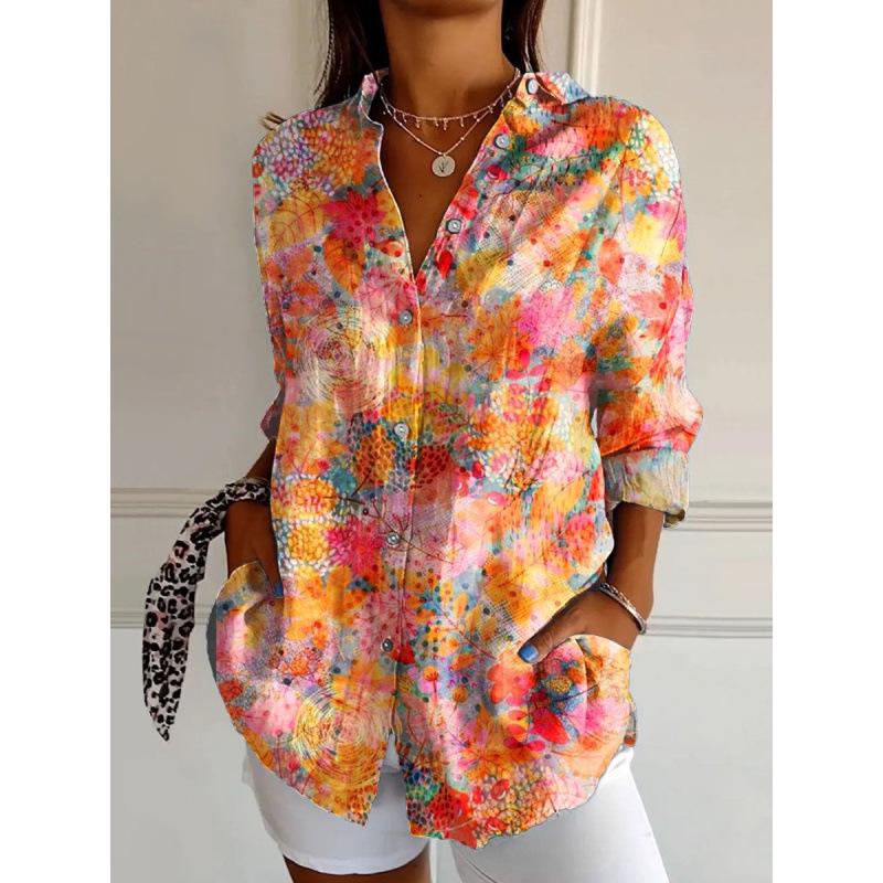 Женская длинная рубашка с 3D абстрактным узором и спущенной линией плеча