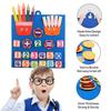 1 Set Kids Felt Math Board with 1-10 Numbers Operation Symbols Addition Subtraction Preschool Learning Kindergarten Educational Toddler Arithmetic