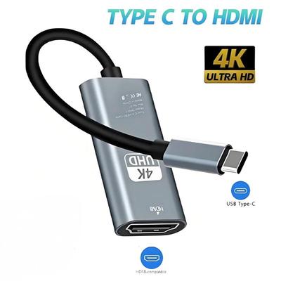 USB 3.1 Type-C к HDMI-совместимому адаптеру, 4K, 60 Гц, 30 Гц, кабель-конвертер HDTV для MacBook Air, iPad, Samsung, ноутбука, компьютера, ТВ-дисплея, ключ