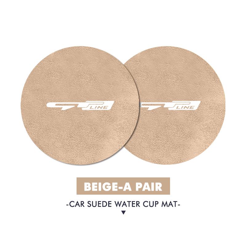 Car Anti Slip Mat Coaster Water Cup Slot Decorate Accessories For KIA gt gtline Xline ceed Forte RIO STINGER Seltos K3 K4