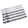 Car Styling V6 V8 Kompressor 3D ABS Chrome Emblem Badge Sticker Decal Auto Accessory for S500 S680 GT GT50