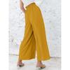 YYFS Women's Fashion Casual Solid Color Print High Waist Trousers Pants & Capris