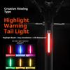 Bicycle Tail Lights Running Water Usb Charging Mountain Bike Lights Night Riding Road Bike Riding Highlight Creative Equipment Accessories