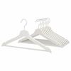 Set of 8 White Wooden Hangers
