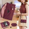 iPhone14 Solid Color Flip Card Holder Leather Case: Dreamy Magnetic Phone Cover for Apple 13.