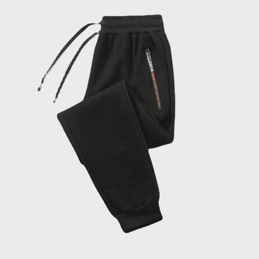 Мужские спортивные брюки большого размера на молнии на осень - повседневные прямые спортивные брюки