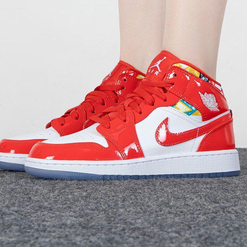 Jordan 1 Свитер Mid Barcelona Красный Лакированный GS DC7248-600