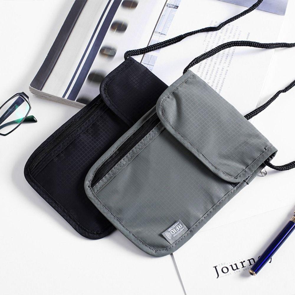 Nylon Document Pouch Multi-Functional Passport Bag Portable Packet Travel