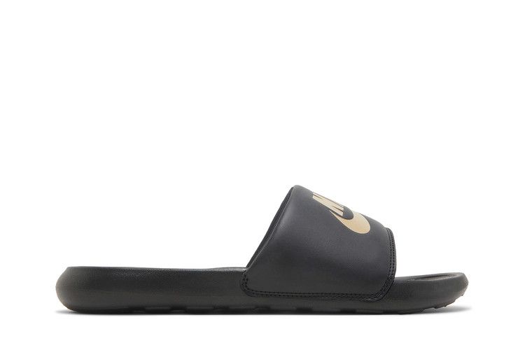 Nike Victori One Slide Black Metallic Gold