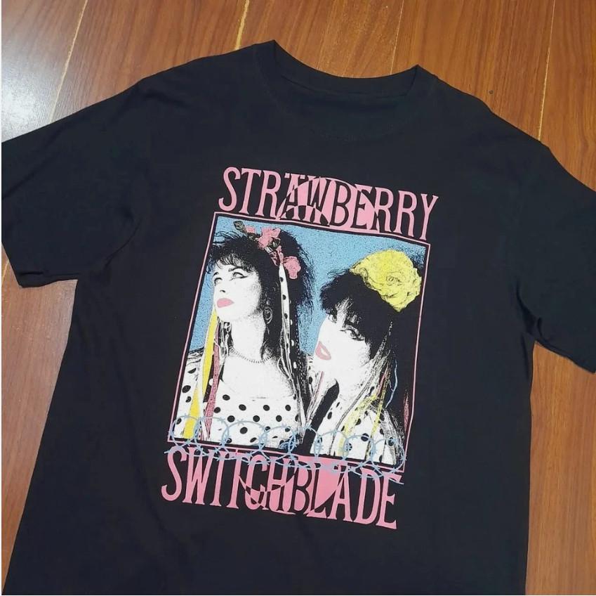 STRAWBERRY SWITCHBLADE Black Unisex Shirt S-2XL
