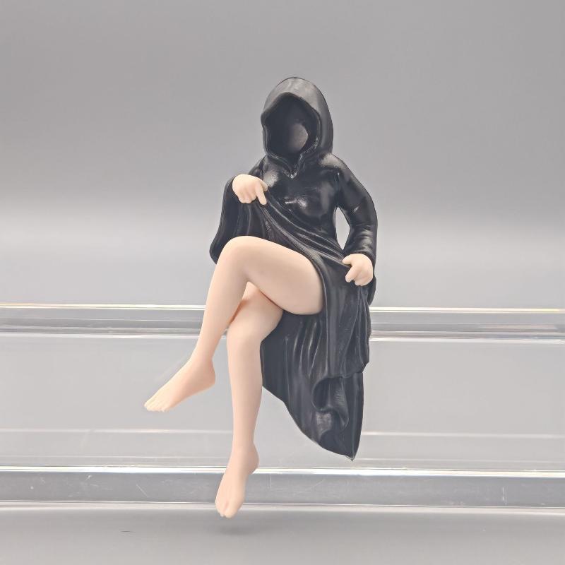 3D Таинственная Статуя Готическая Черная Мантия Фигура Королевы Скульптура для Книжной Полки Жуткие Сидящие Статуэтки Настольные Украшения Хэллоуинские Подарки