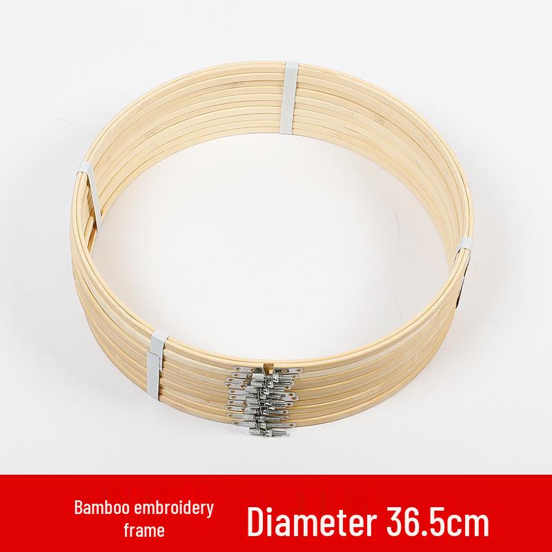 Пластиковый обруч для вышивания в стиле бамбука: Сделанная вручную круглая рамка и подставка