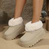 New Womens Snow Boots Fashion Thick Bottom Cotton Boots Plush Warm Winter Boots for Women Suede Casual Ankle Booties Botas Mujer
