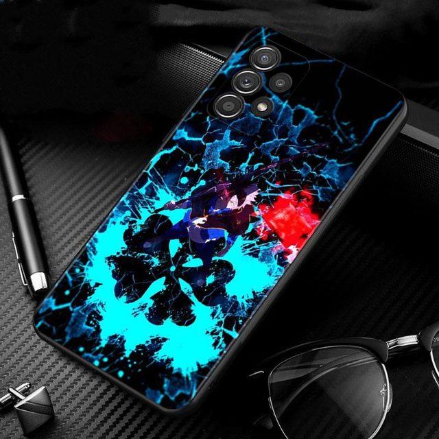 Чехол для Samsung Galaxy A51 A71 A01 A11 A21 A21s A31 A41 A72 A52 A42 A32 A22 A12 A02 A02s F42, чехол для телефона, черный клевер, аниме