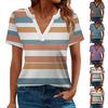 Women's T Shirt Tee Printed Short Sleeve Daily Weekend Fashion Basic V Neck Regular Top